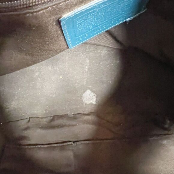 Vintage Coach Leather Hobo Bag Tosca Teal Blue Shoulder Bag Purse - Picture 13 of 13